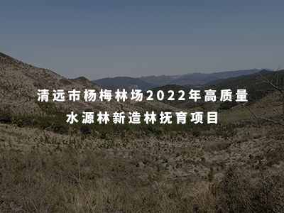 清遠市楊梅林場2022年高質(zhì)量水源林新造林撫育項目